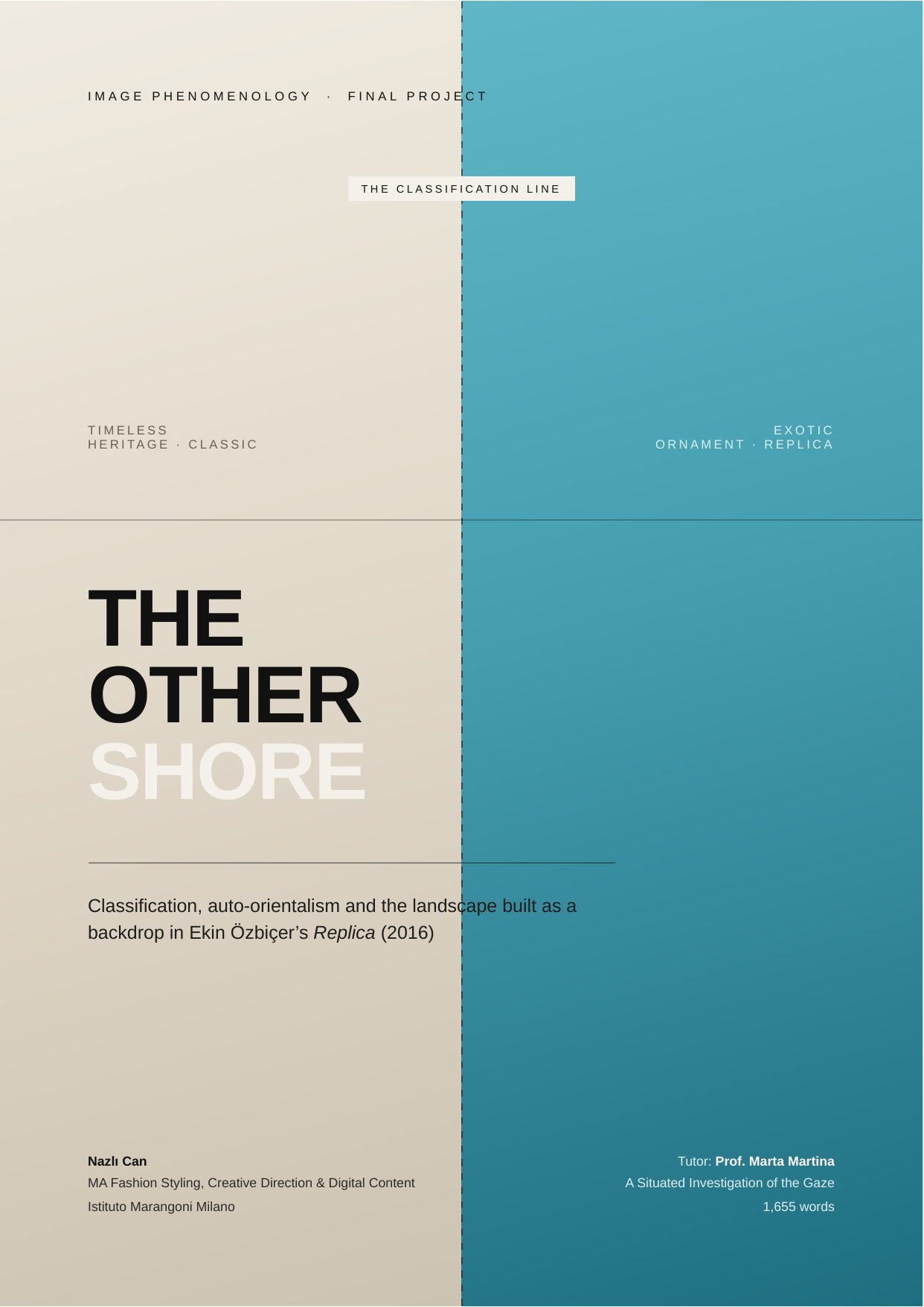 The Other Shore — Research, writing & design by Nazlı Can — cover