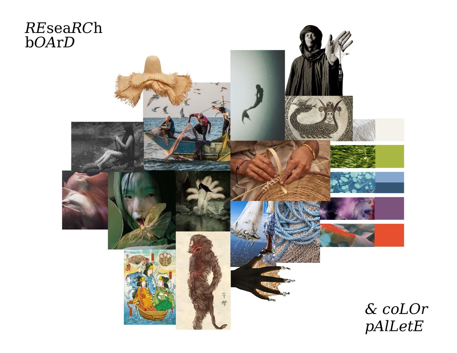Mannequin Challenge — Concept, styling & manipulation by Nazlı Can — Research board & colour palette