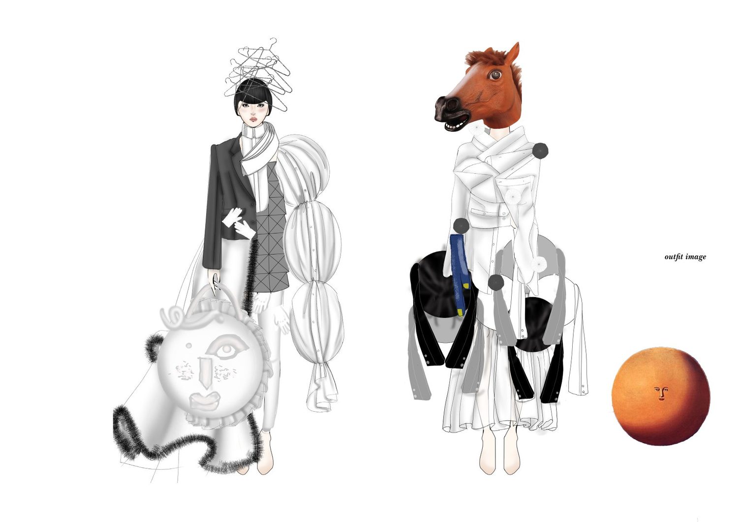 Mannequin Challenge — Concept, styling & manipulation by Nazlı Can — Outfit drawings